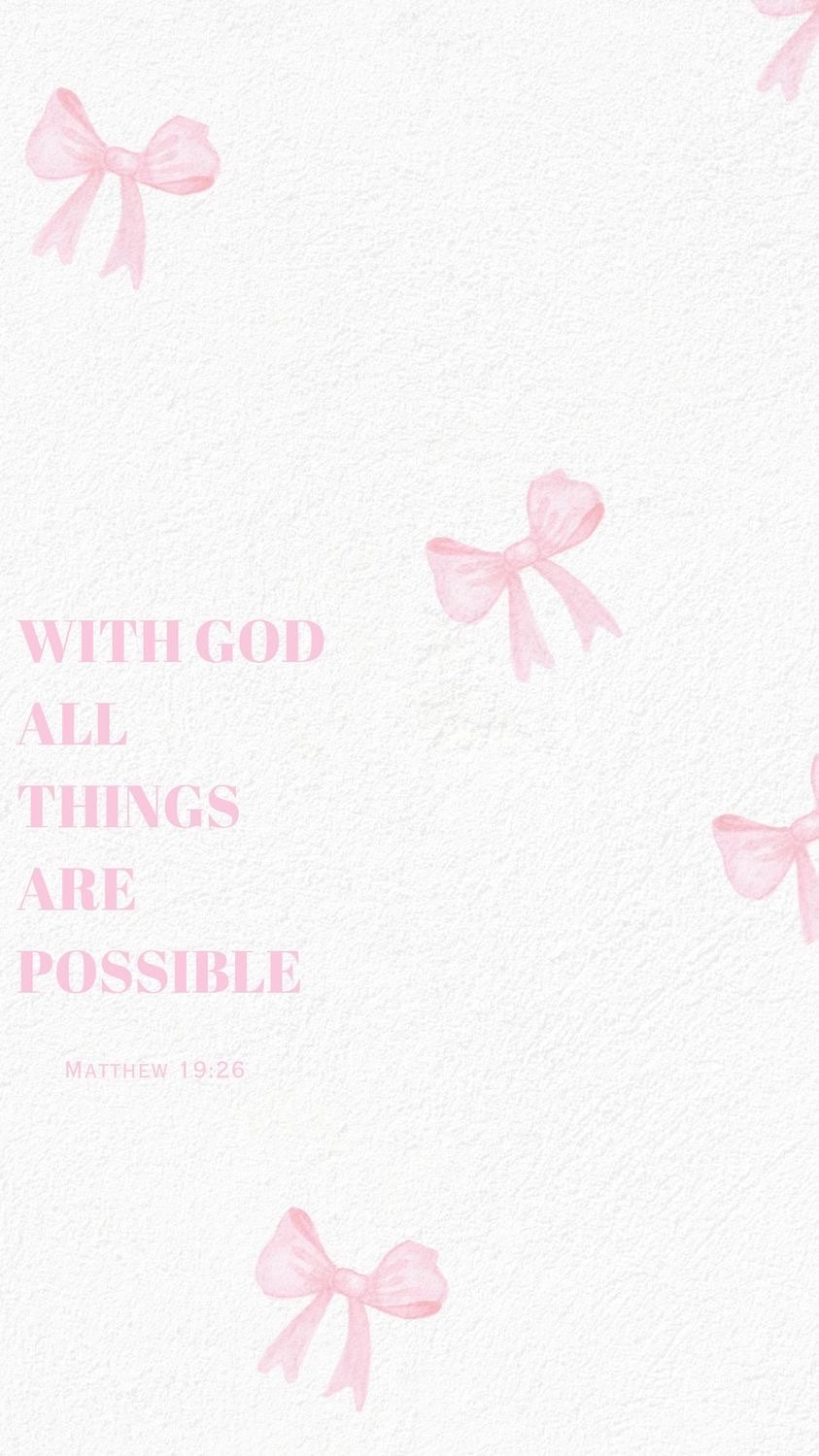 With god all things are possible kit
