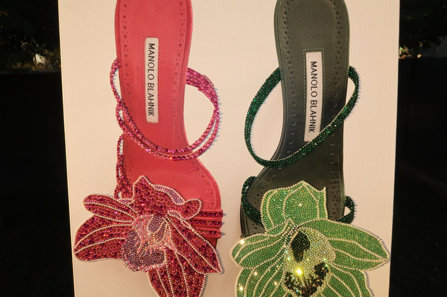 Pink and green flower heel kit