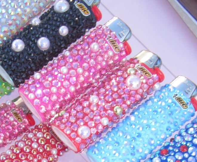 PINK Bedazzled lighter