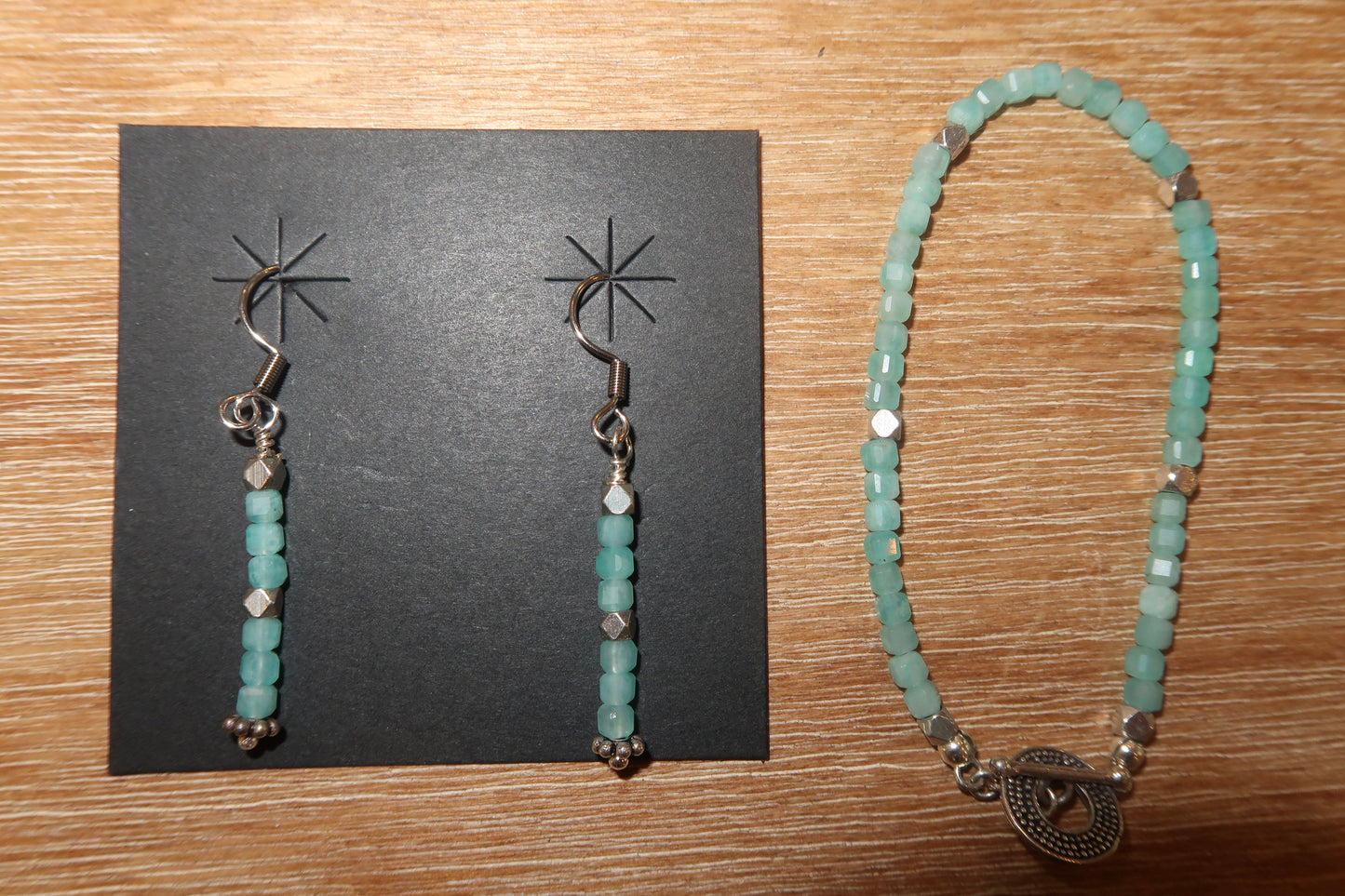 Hand made bracelet/ earrings set