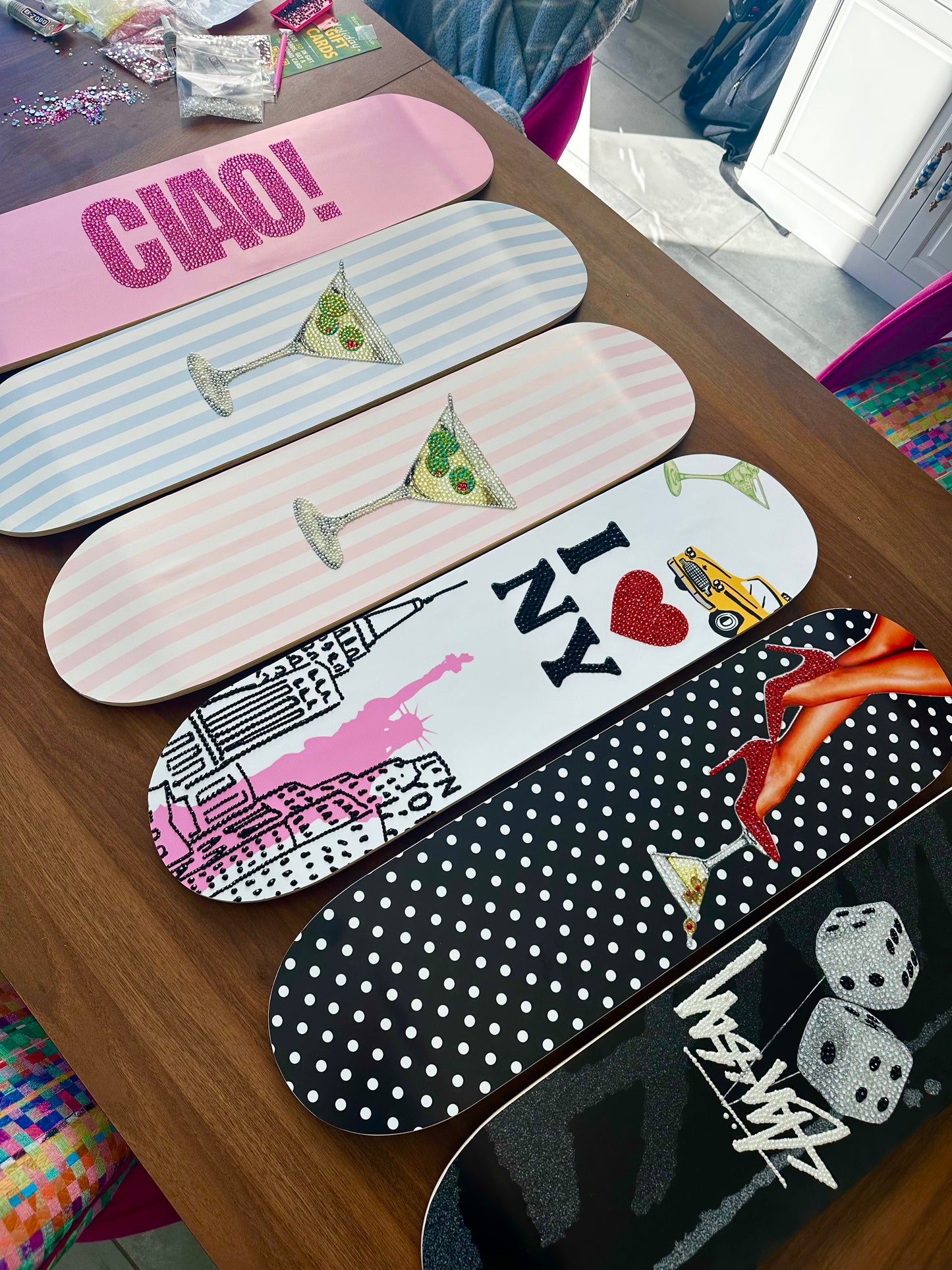 Blue Martini skateboard ❤️KIT❤️ X collab with cloud studio boards