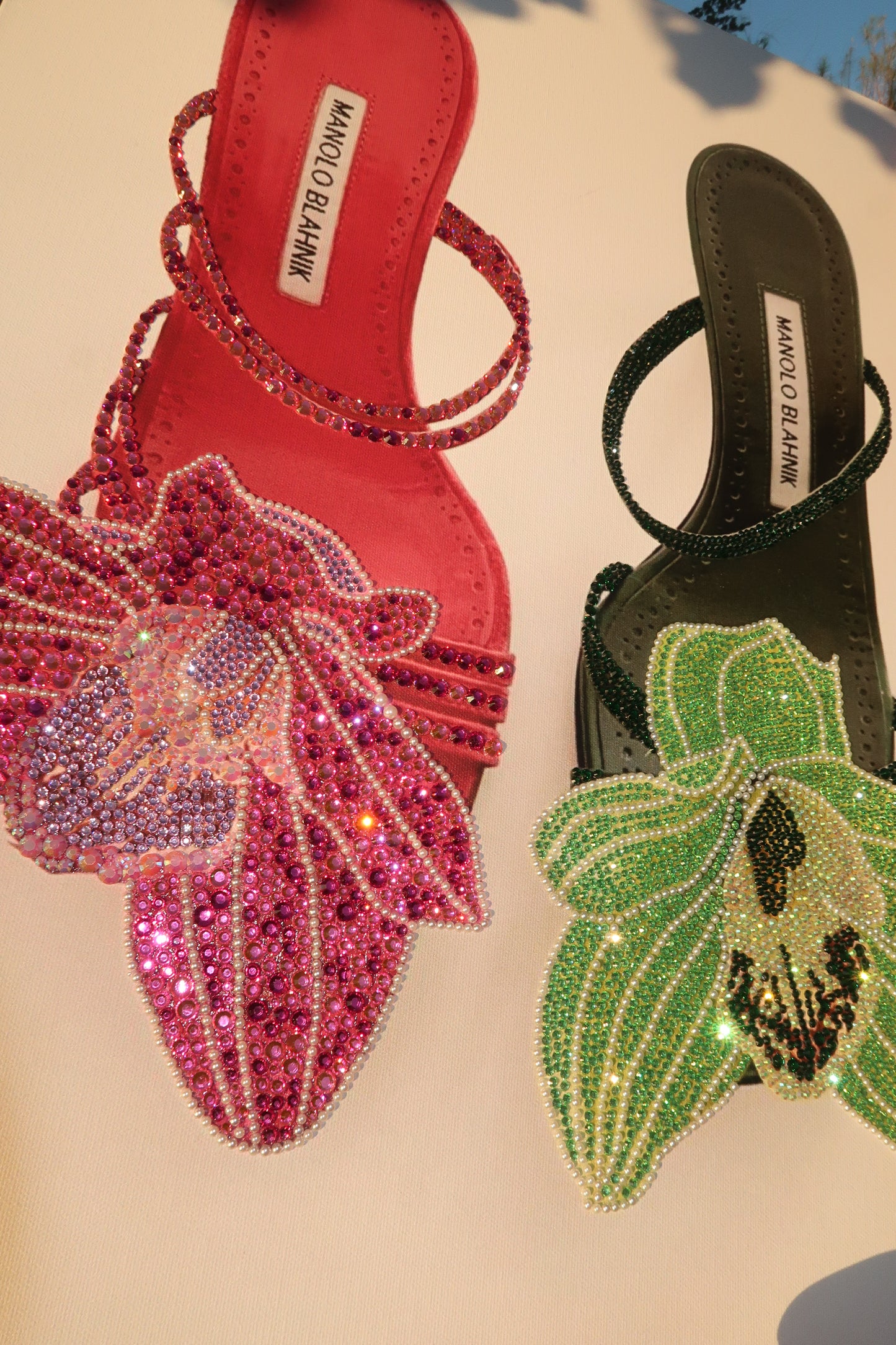 Pink and green flower heel kit