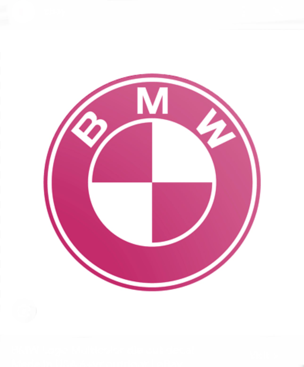 Pink BMW logo kit