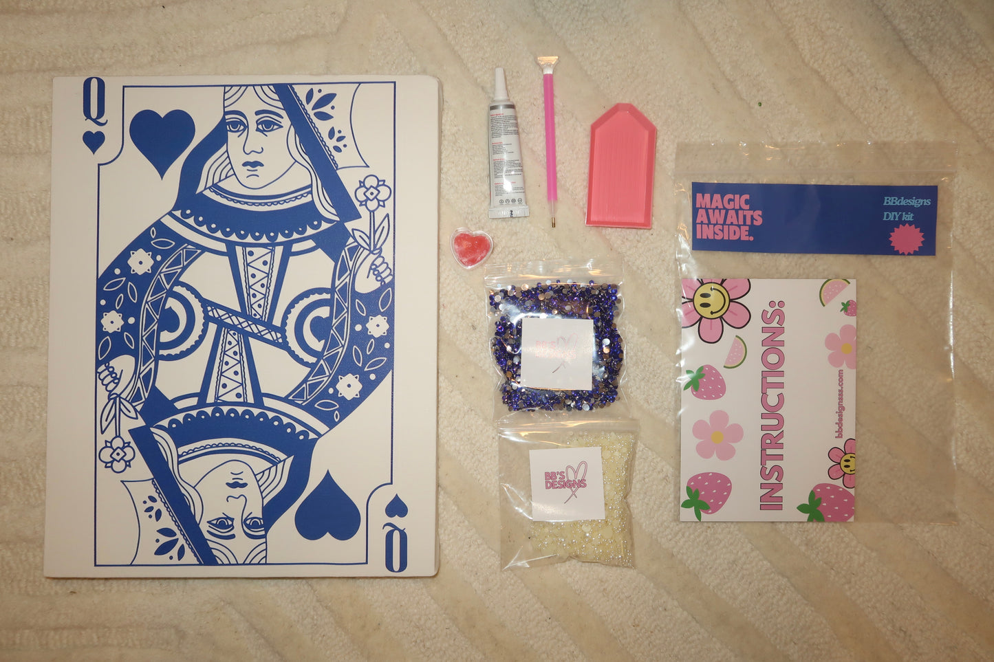 Blue queen card kit