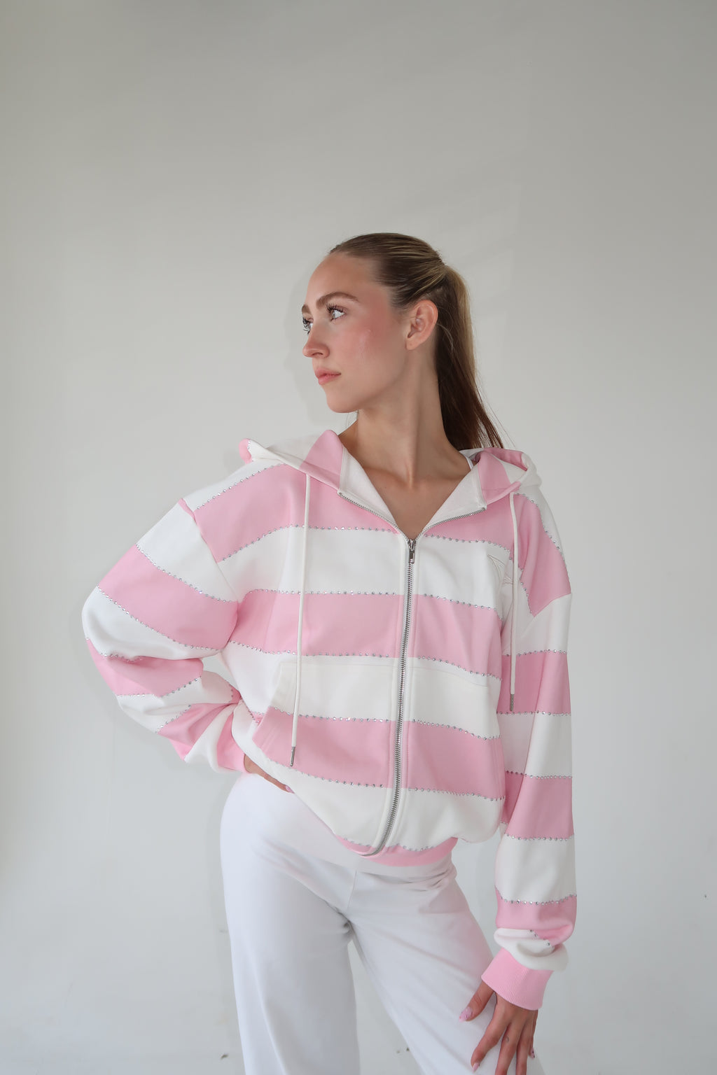 Pink Rhinestone Hoodie- PRE SALE