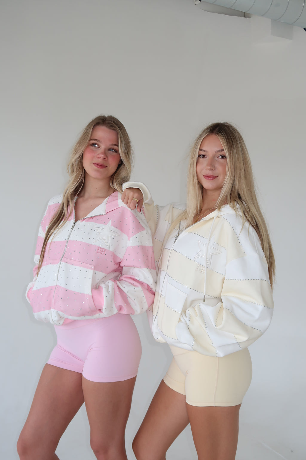 Pink Scattered Rhinestone Hoodie- PRE SALE