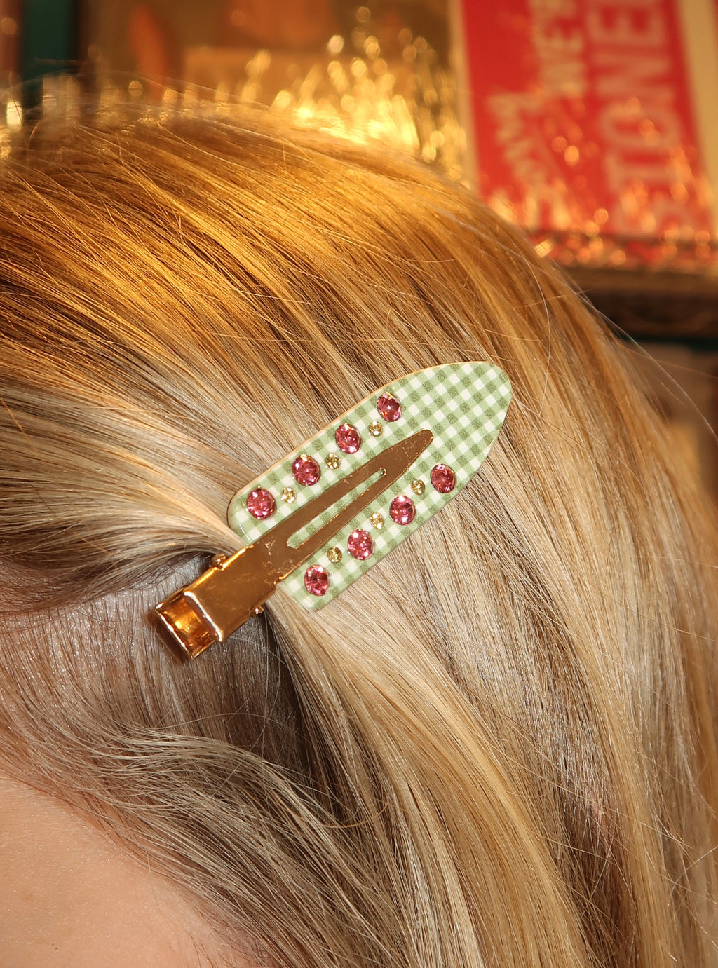 Rhinestone seamless makeup clips