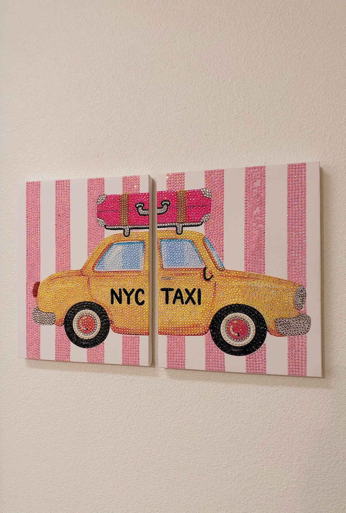 DOUBLE SPLIT CANVAS pink NYC taxi kit