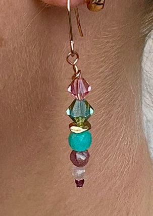 Handmade earrings ￼ Swarovski
