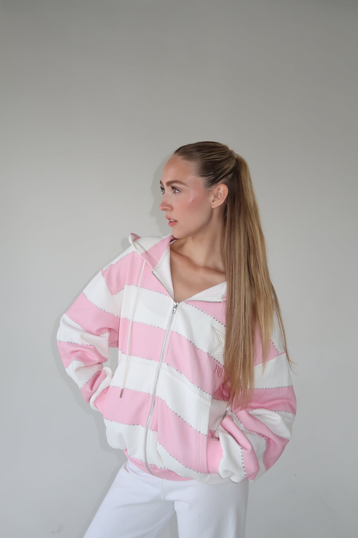 Pink Rhinestone Hoodie- PRE SALE