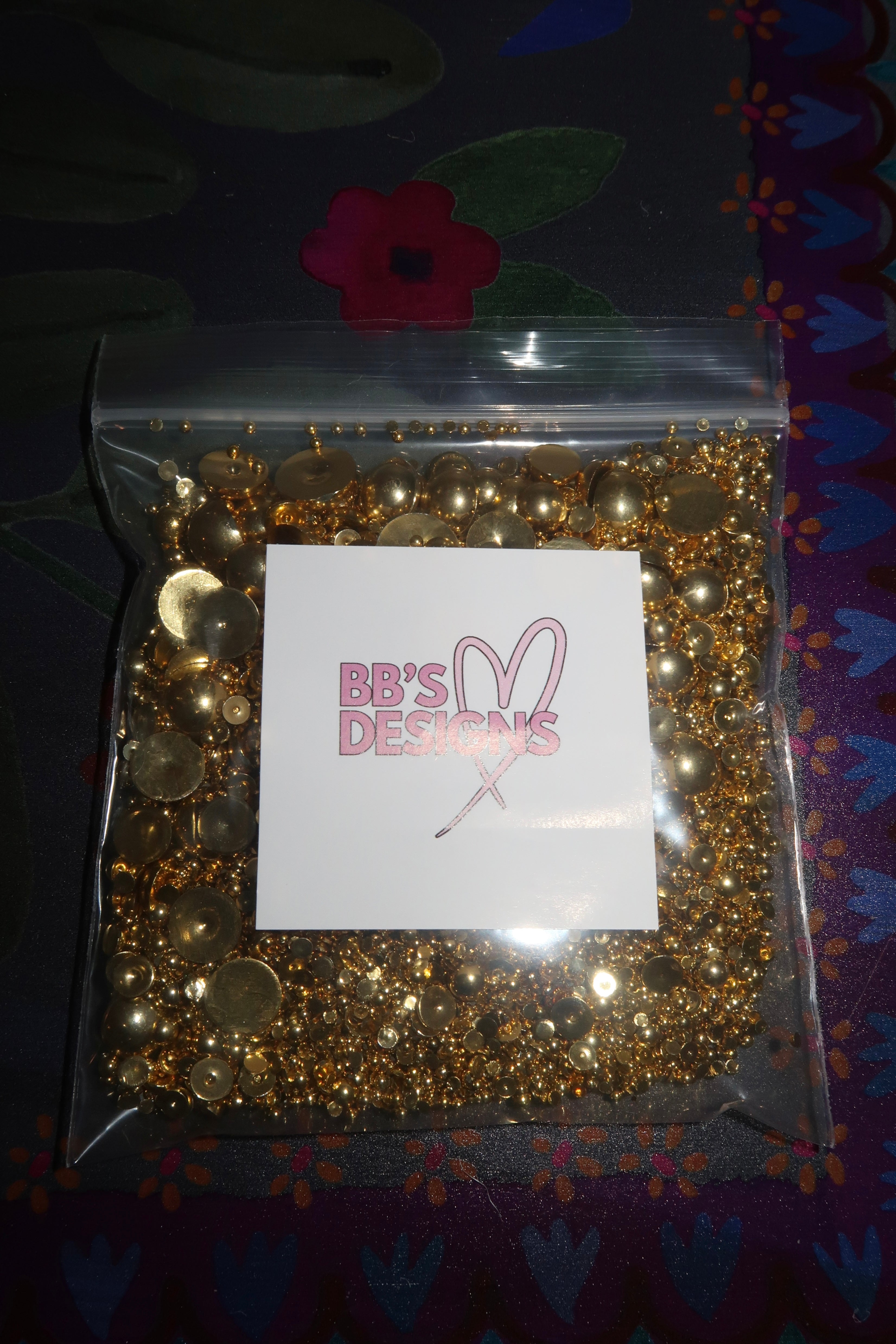 Gold rhinestones