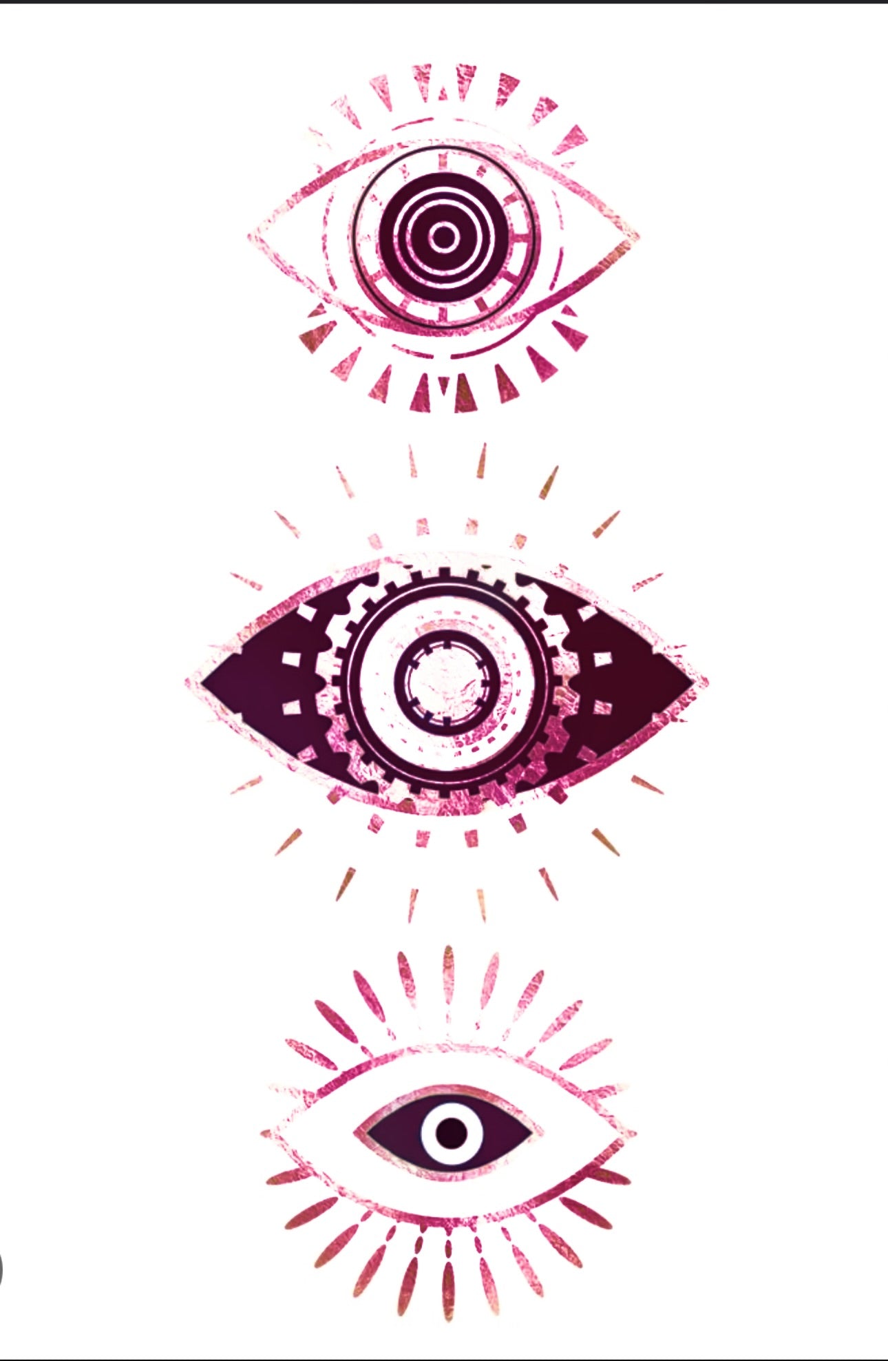Pink evil eye