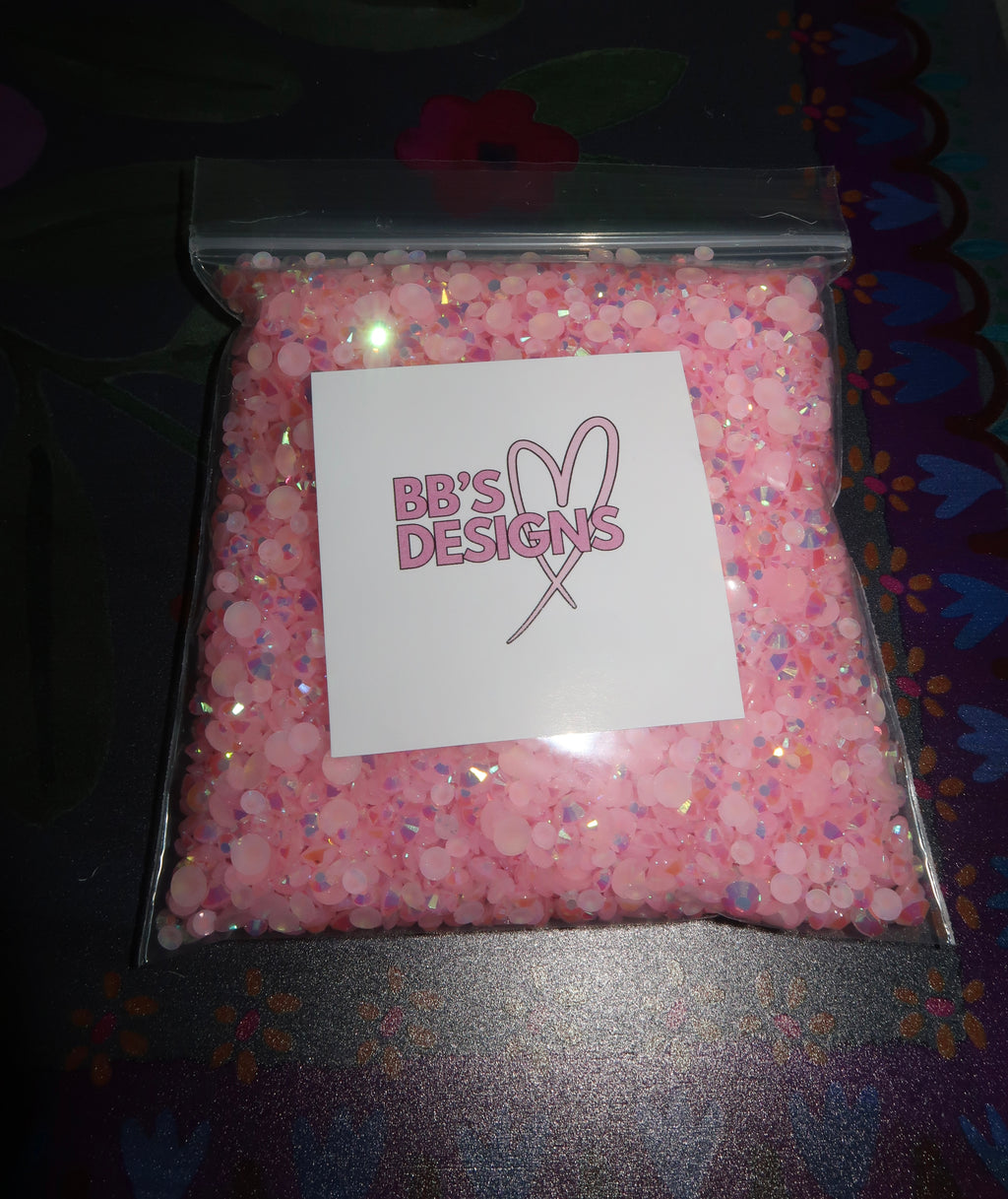 Light pink rhinestones