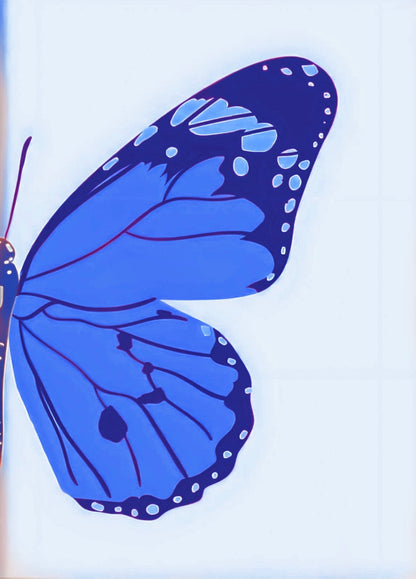 Custom 16x20 blue butterfly split canvas kits