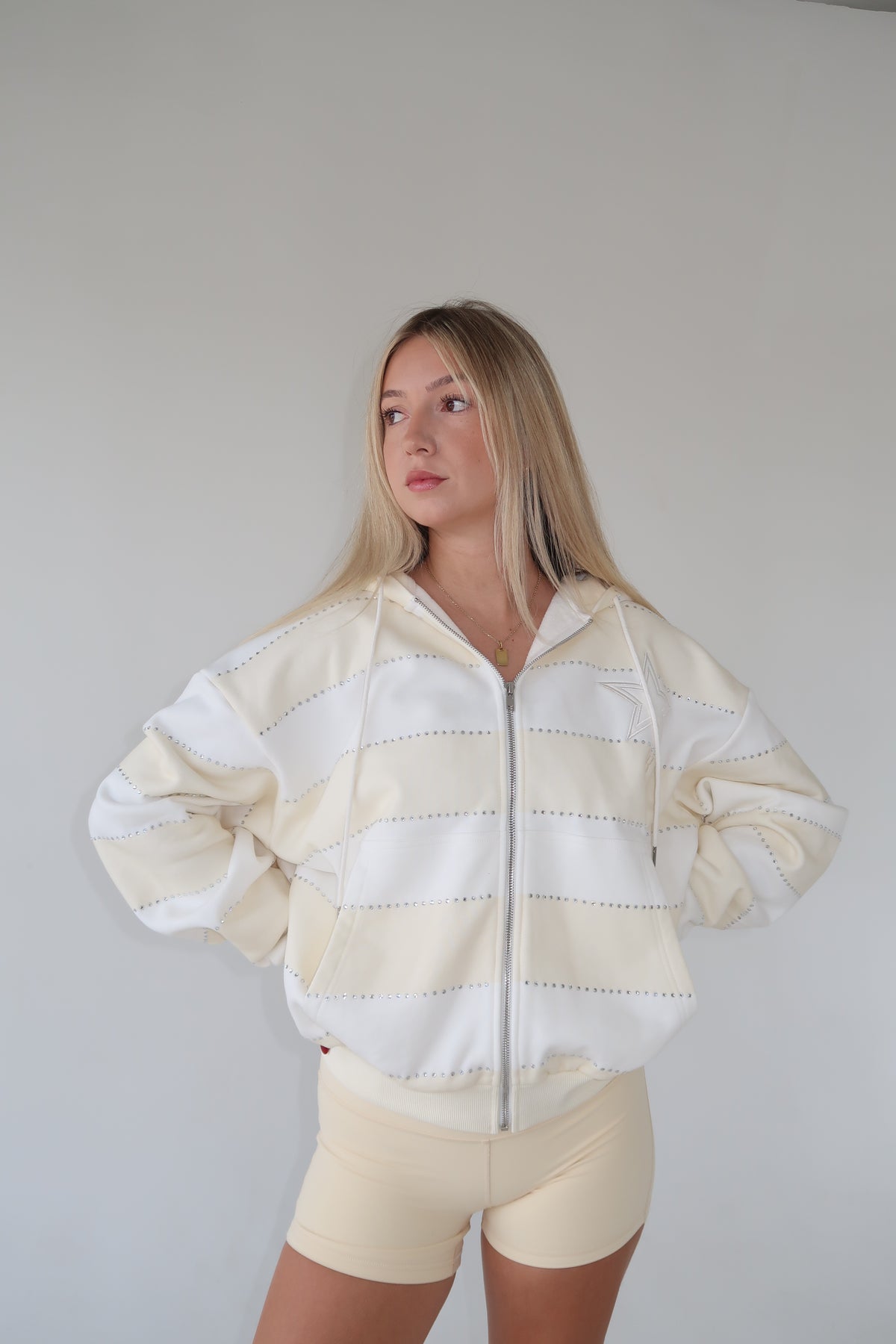 Yellow Rhinestone Hoodie- PRE SALE