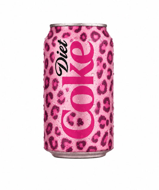 Pink cheetah Diet Coke kit