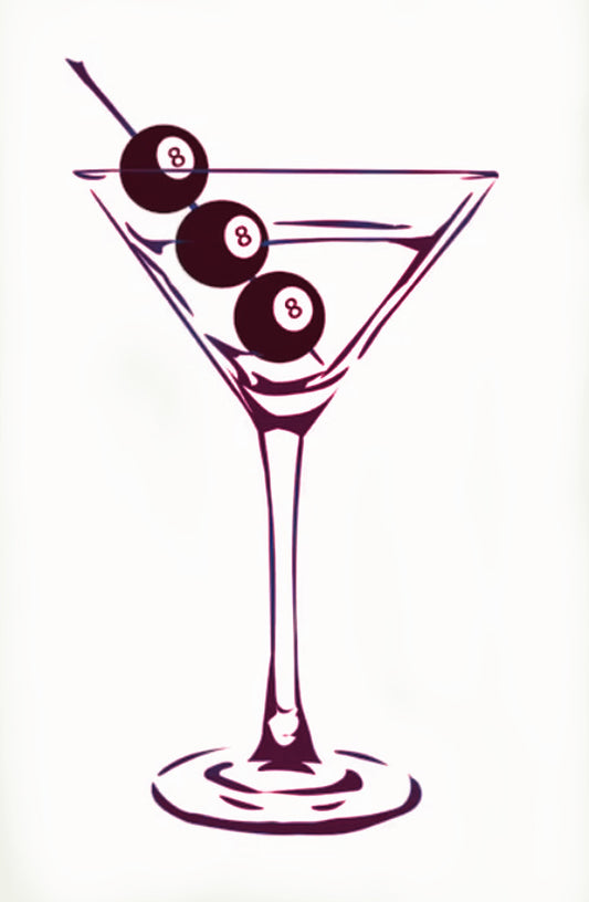 Pink 8ball martini