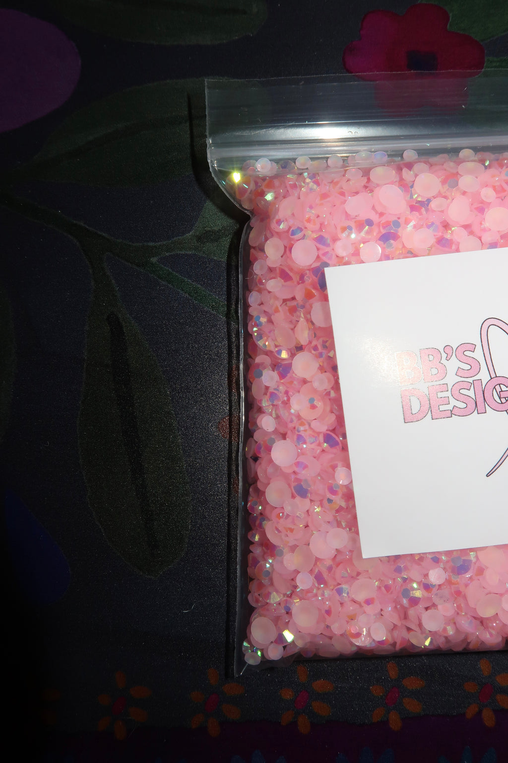 Light pink rhinestones