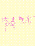 Yellow polka dot bikini kit