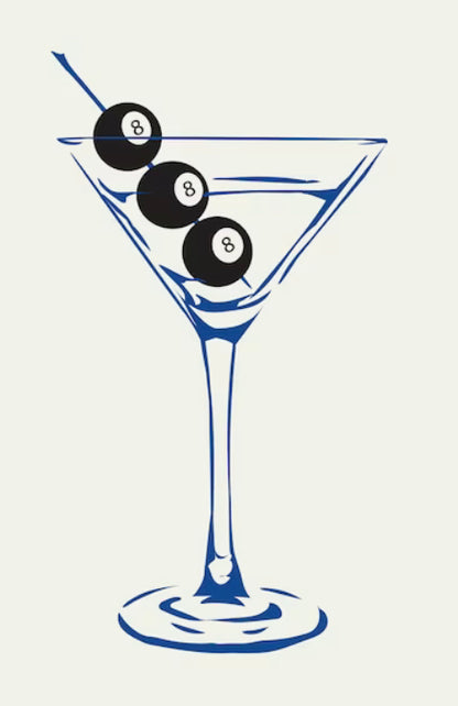 Blue 8ball martini kit