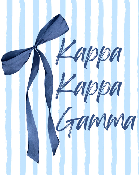 Kappa Kappa Gamma blue bow kit