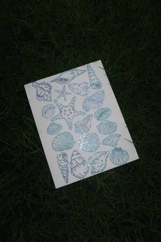 LARGE 16x20 blue sea shell kit