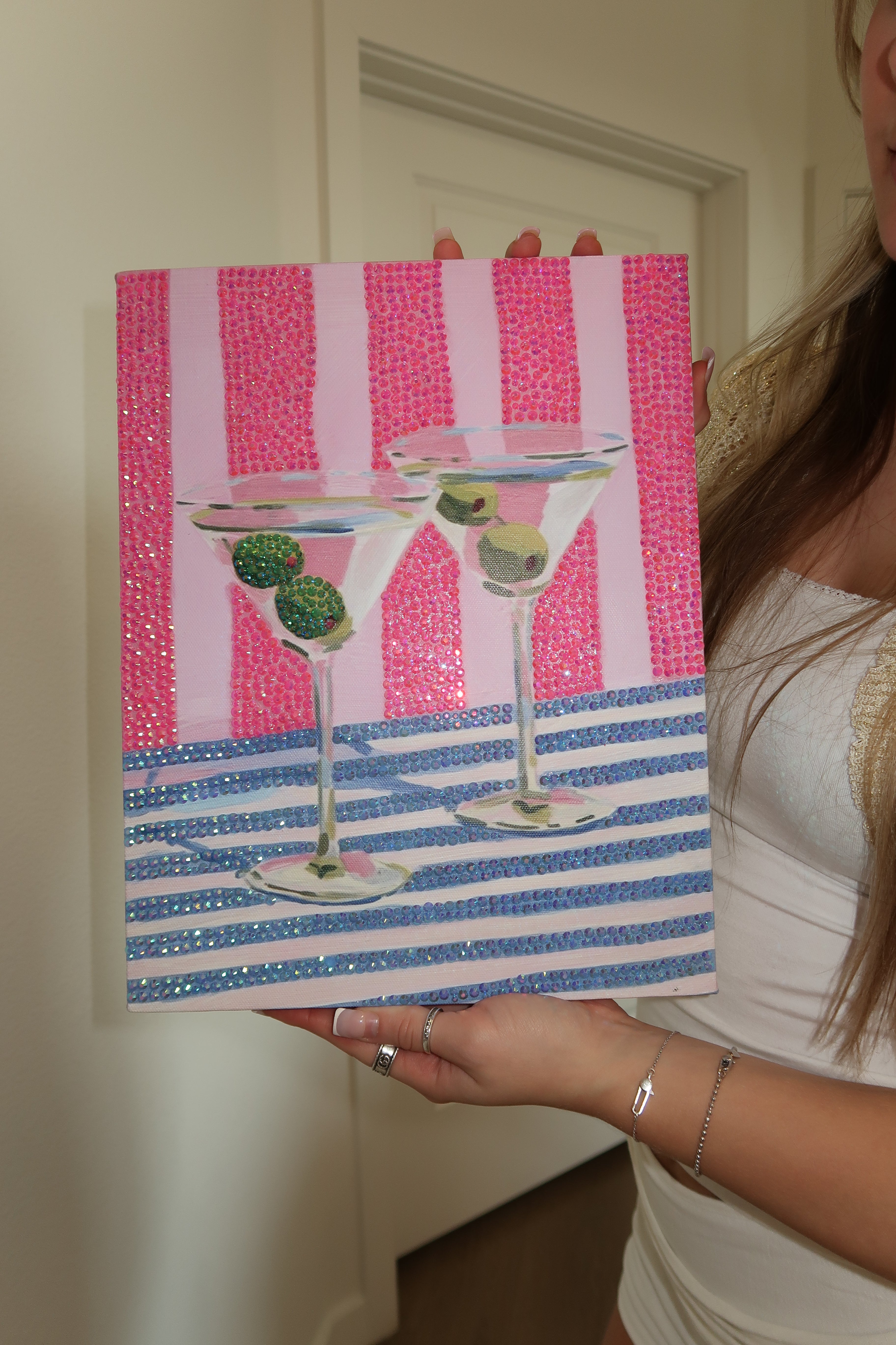 Double martini abstract PRE DONE 11x14 (both martini olives are finished it’s just not in the product photo!)