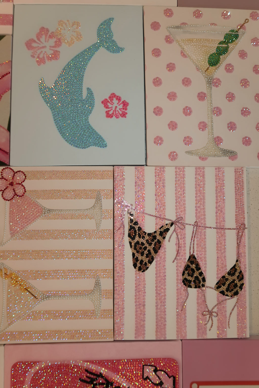 Pink polka dot martini kit