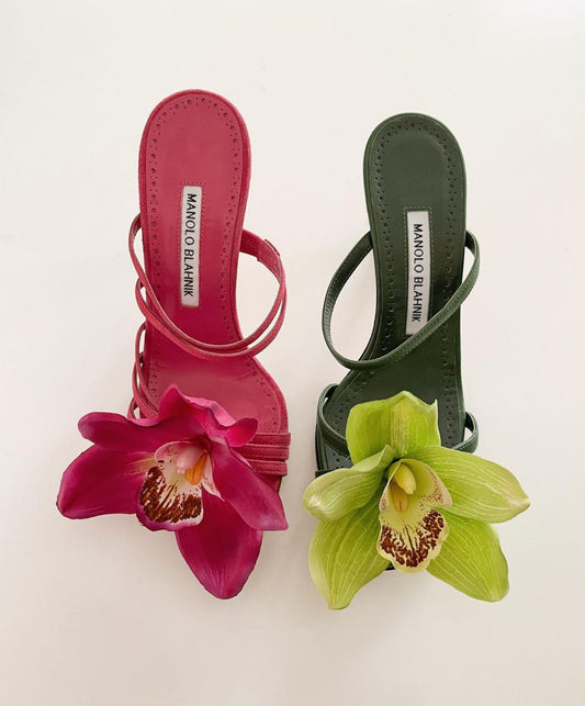 Pink and green flower heel kit