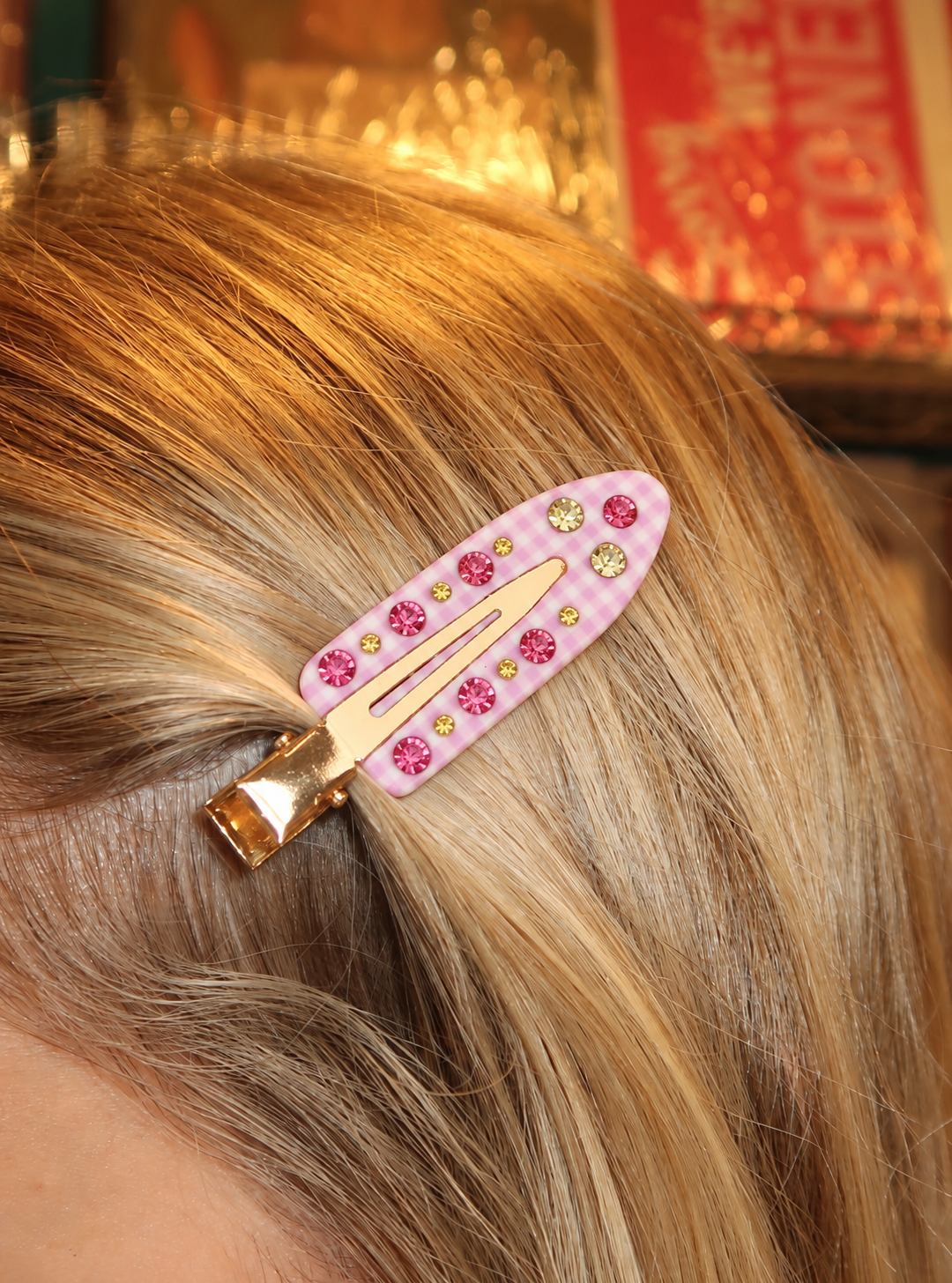 Rhinestone seamless makeup clips