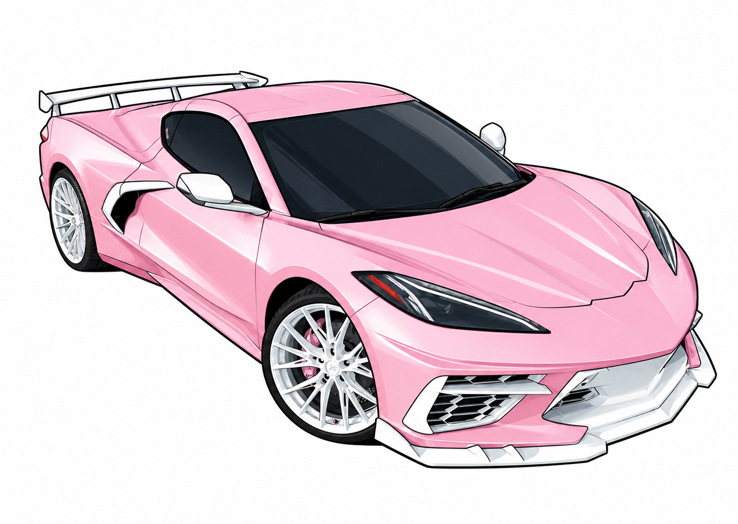 Custom pink car kit 16x20