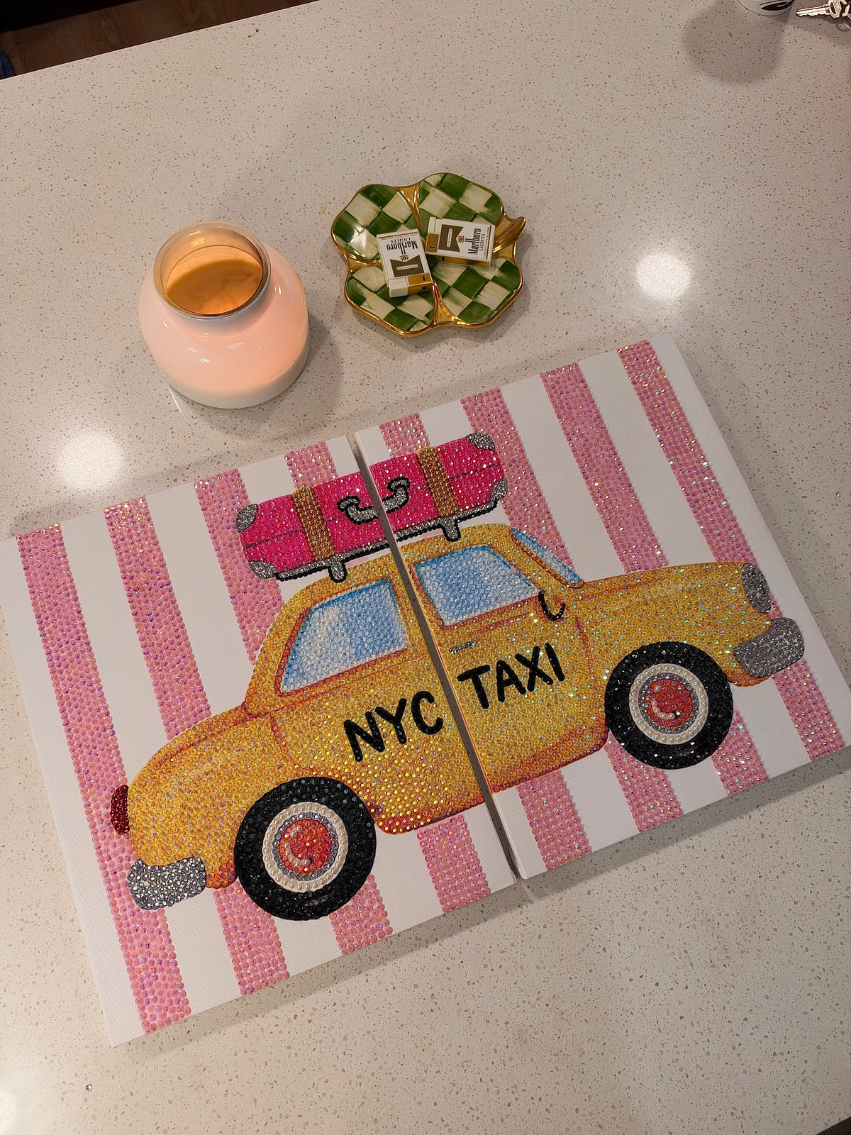 DOUBLE SPLIT CANVAS pink NYC taxi kit
