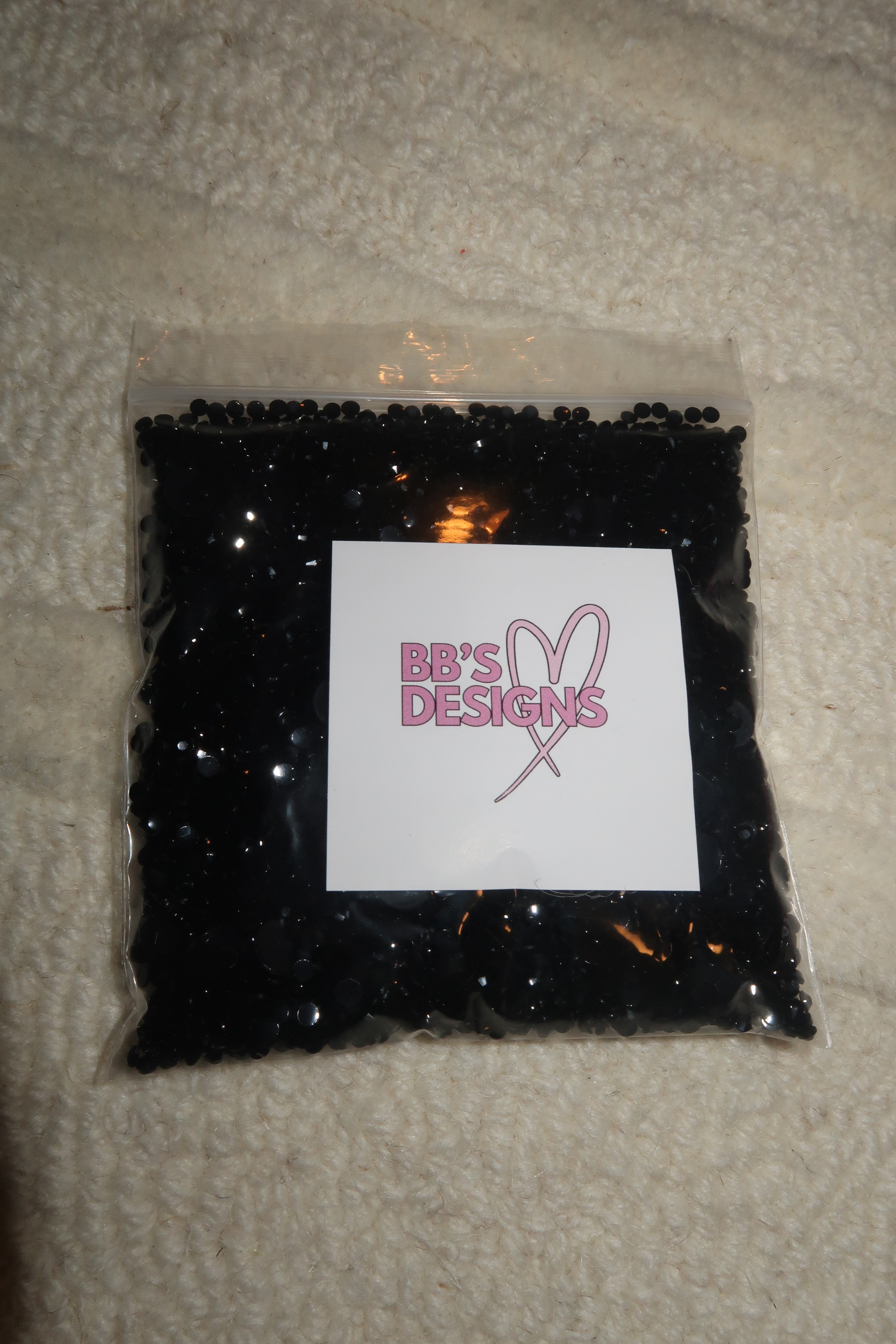 Black rhinestones