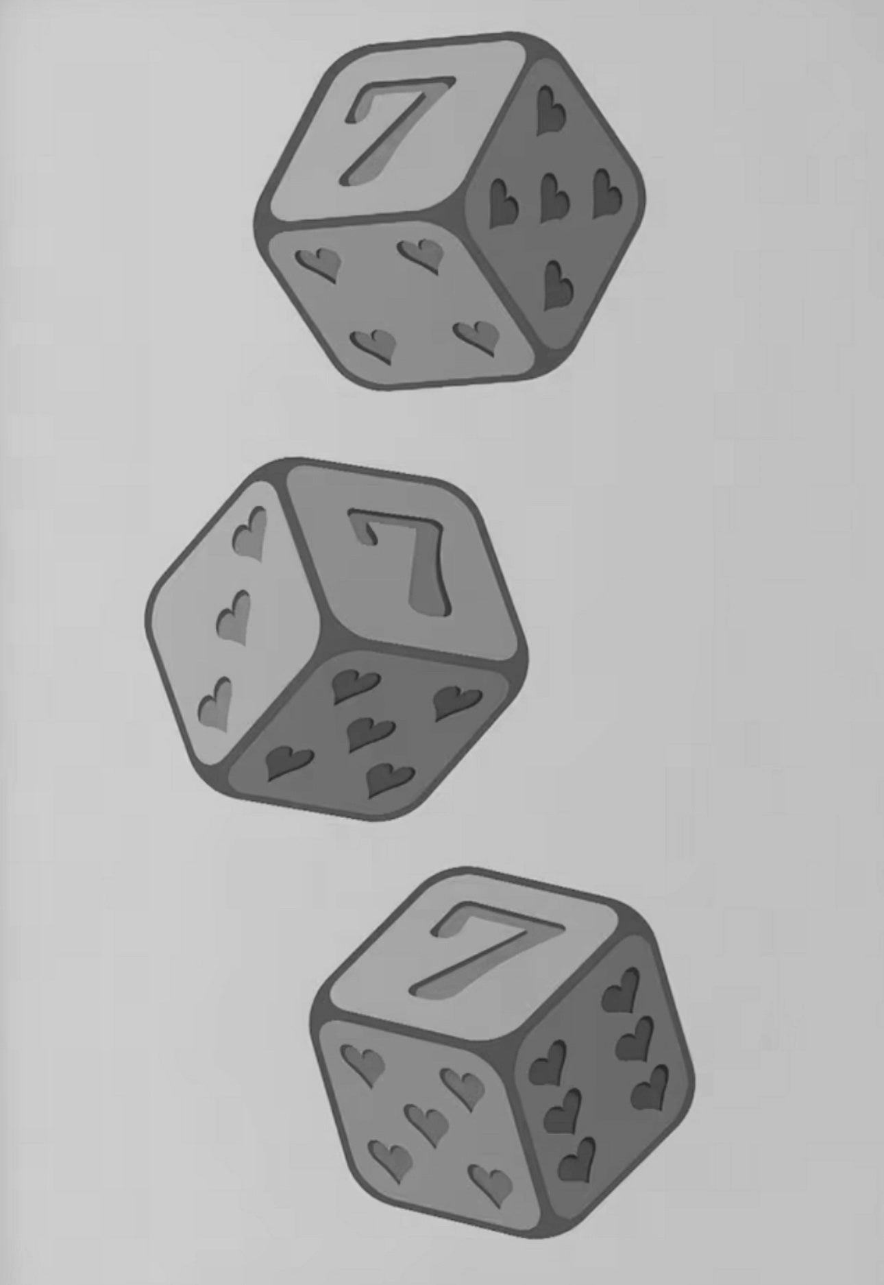 Black #7 dice kit