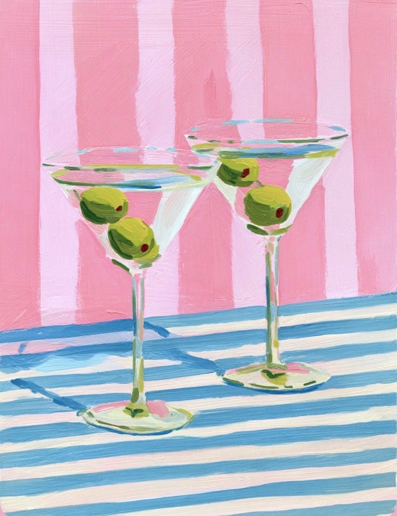 Abstract double martini kit