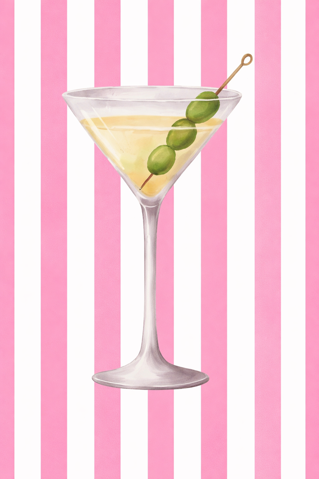 Pink stripped martini kit