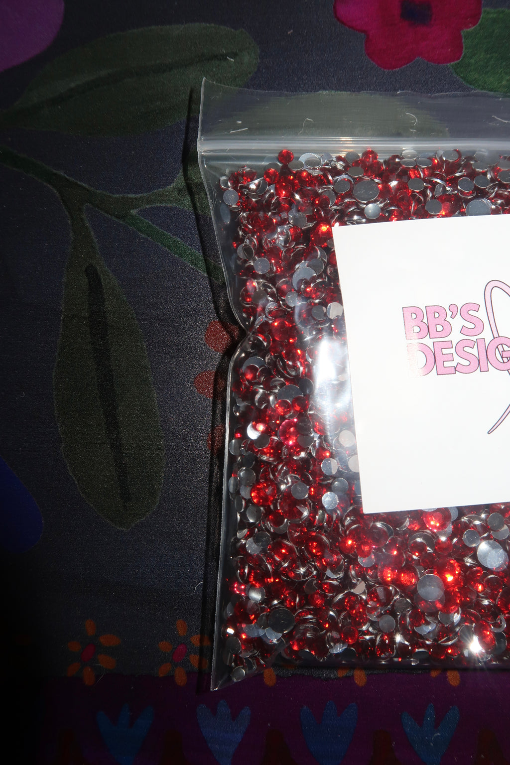 Red rhinestones