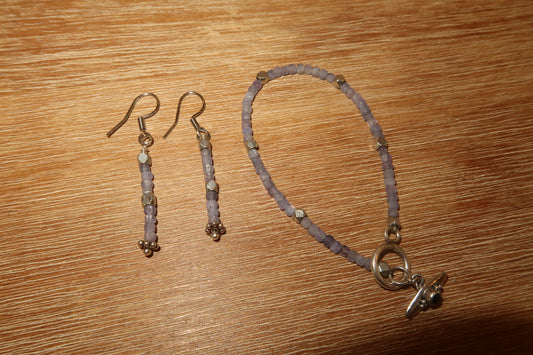 Handmade earrings/ bracelet set