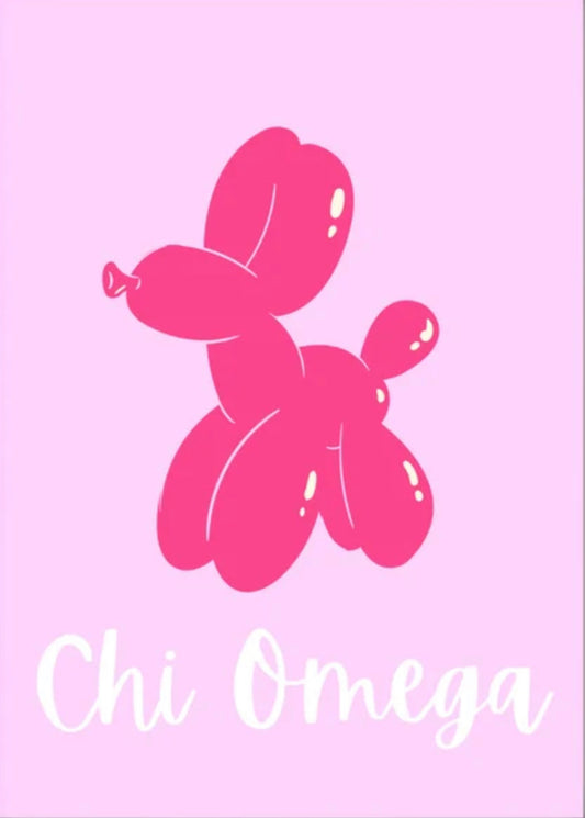 Chi Omega balloon dog kit