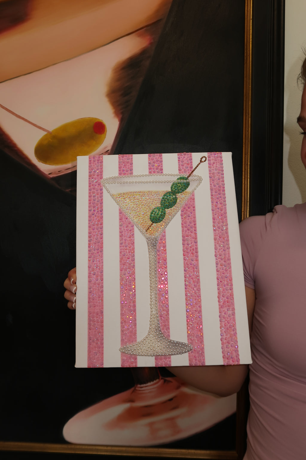 Pink stripped martini kit