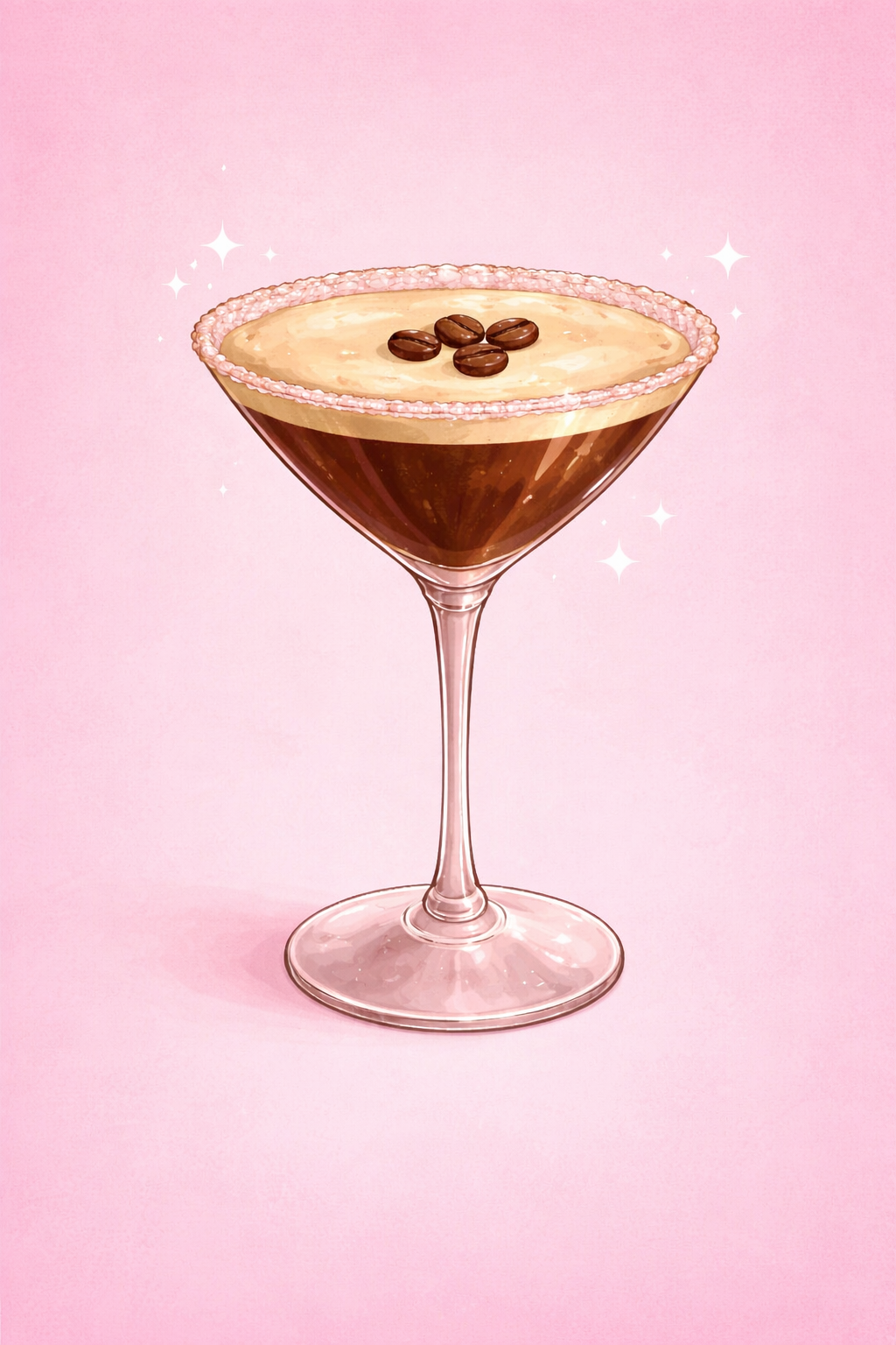 Pink espresso martini kit