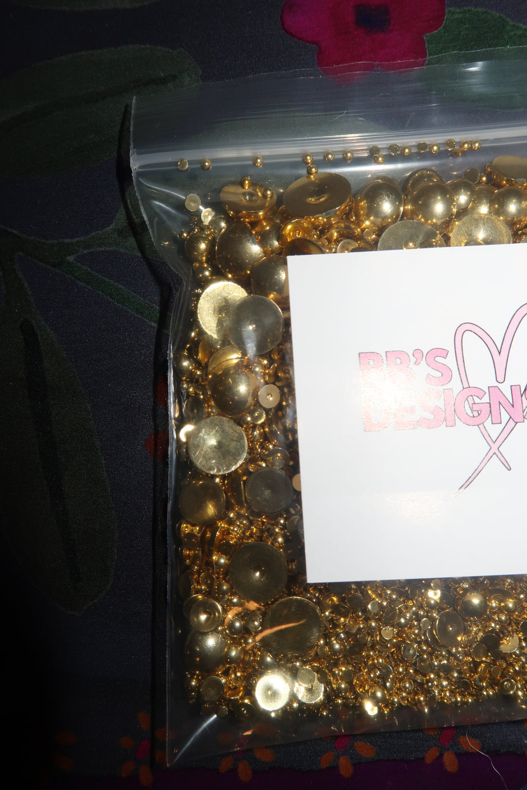 Gold rhinestones