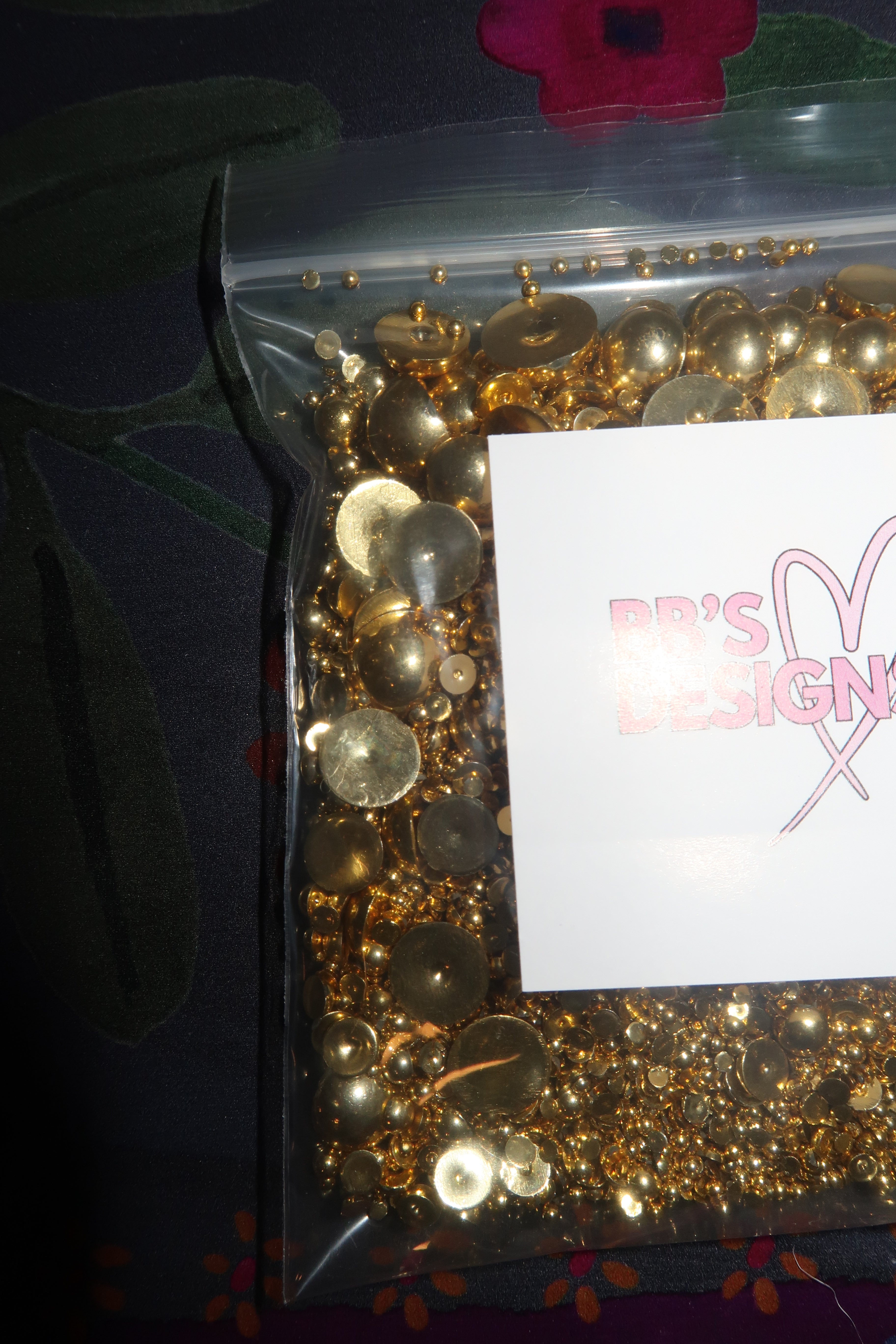 Gold rhinestones