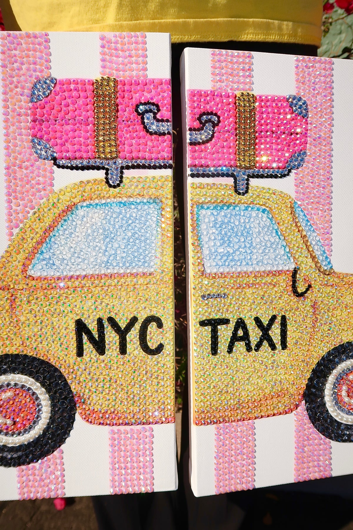DOUBLE SPLIT CANVAS pink NYC taxi kit