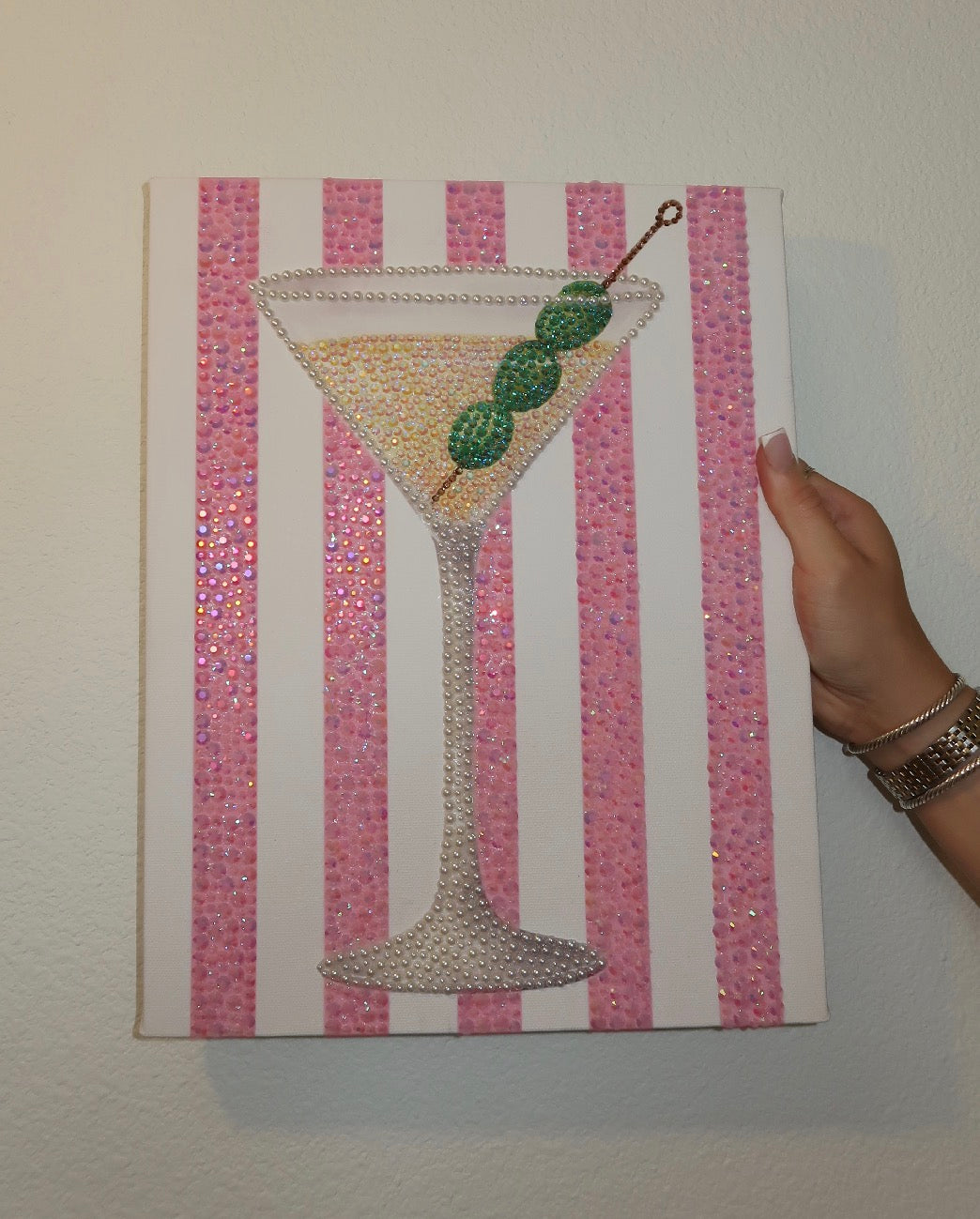 Pink stripped martini kit