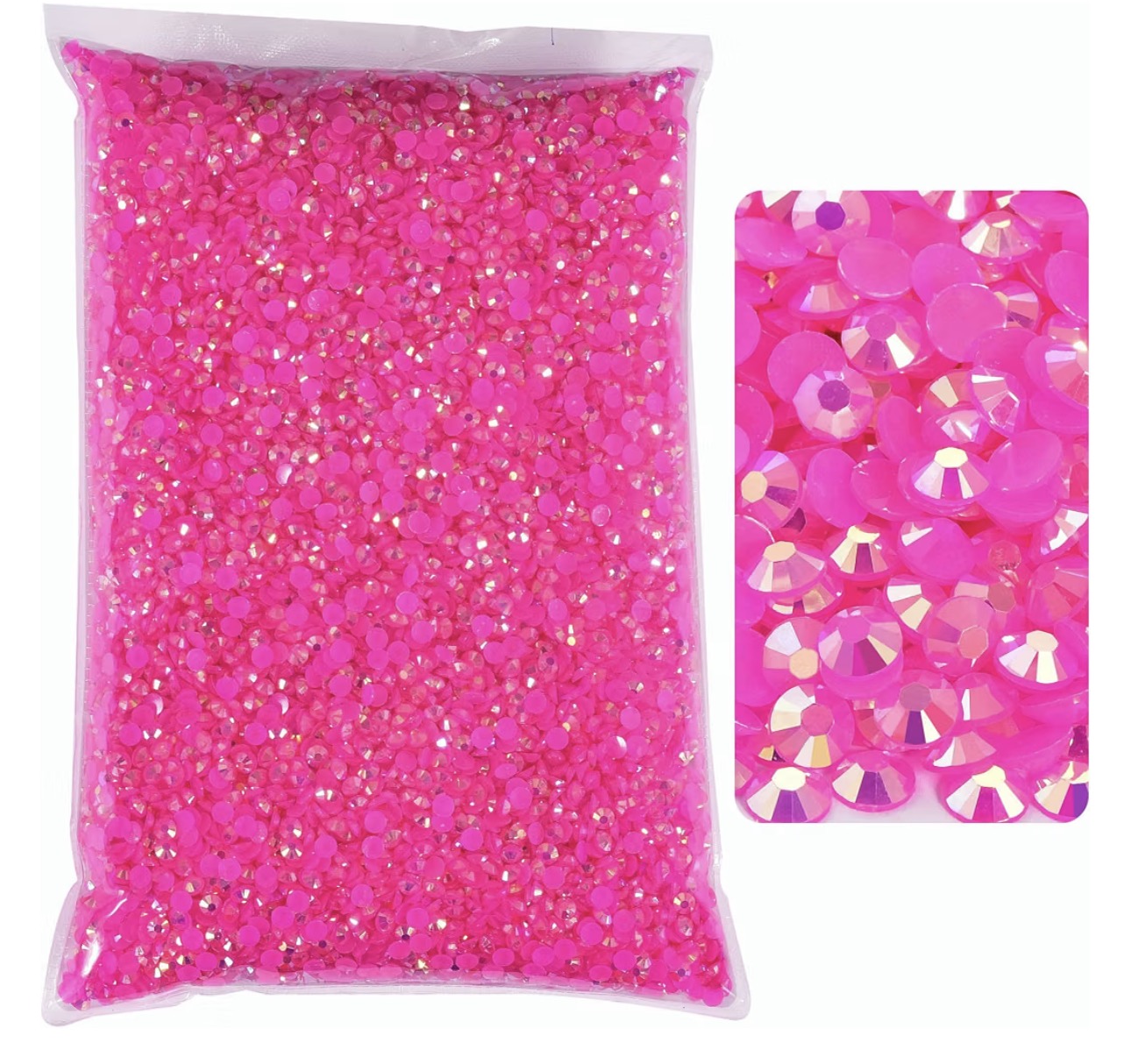 Wholesale hot pink rhinestones