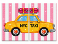 DOUBLE SPLIT CANVAS pink NYC taxi kit