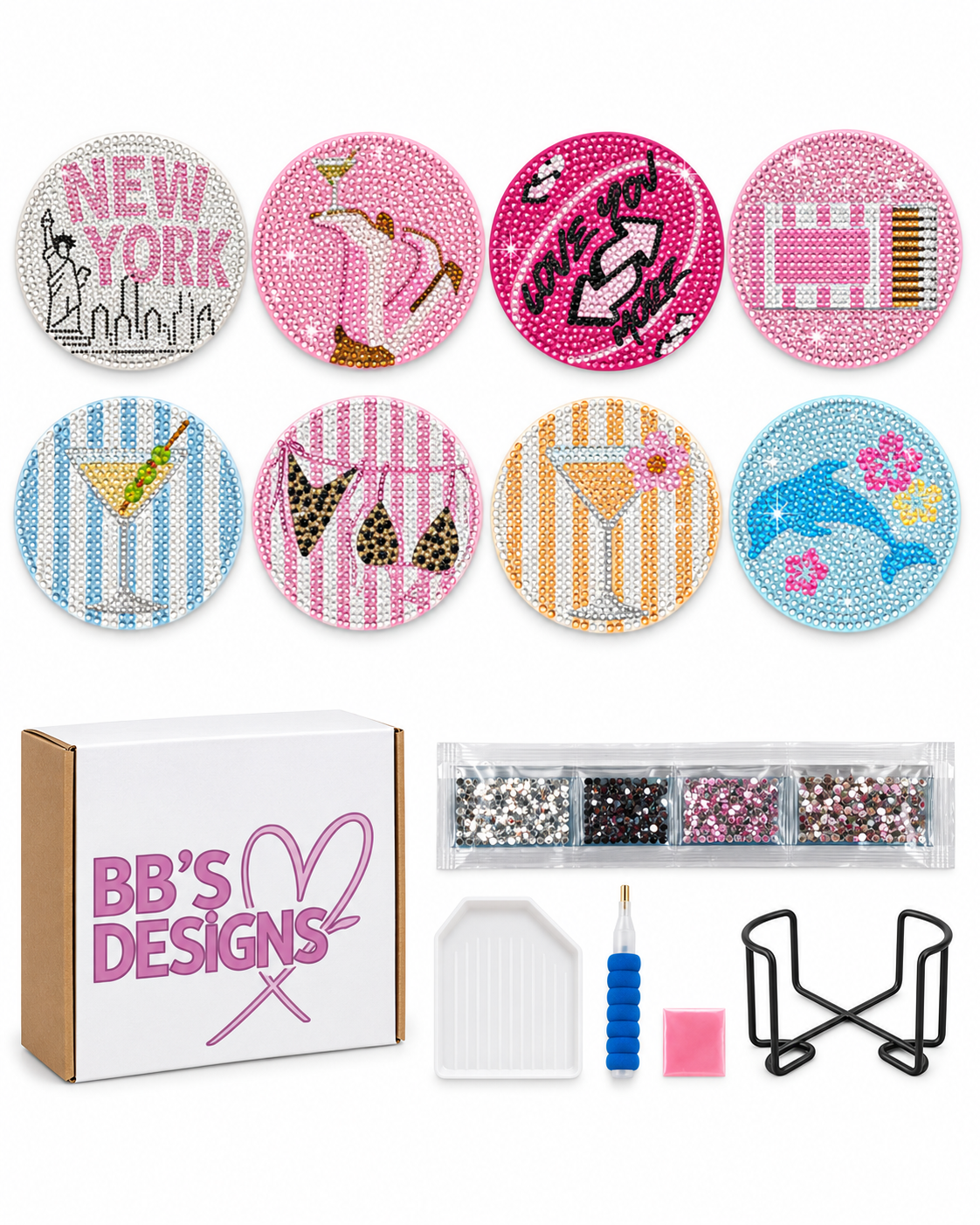 BBdesignsss diamond by number coaster set (8)