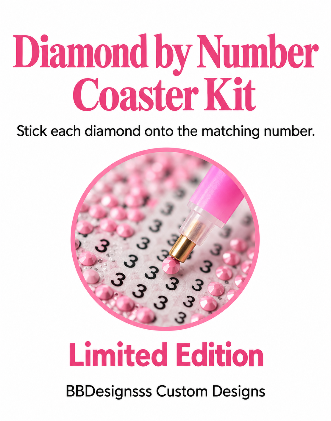 LIMITED EDITION BBdesignsss prints diamond by number coaster set (8)