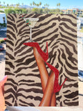 Zebra heel martini